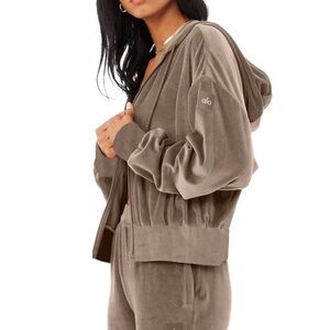 Alo Yoga - Velour Glimmer Full Zip Hoodie